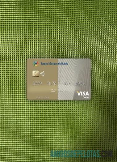 Banco Islâmico da Guiné da Guiné Cartão de Débito Visa Photolook Front modelo
